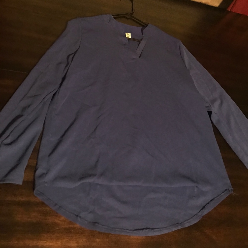 Royal Blue Chiffon Top